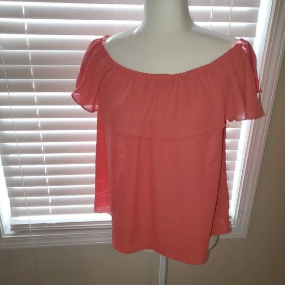 Maeve Coral Lightweight Multi-way Blouse Top - Size Medium - Picture 2 of 8